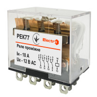 Реле проміжне РЕК77, 12В АС, 4Z