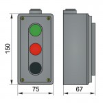 Пост кнопка ПК722-3, IP54
