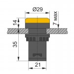Світлосигнальний індикатор, AD22, 110В, зелений
