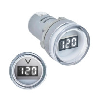 Індикатор вольтметр, AD22V, 12-500В, білий